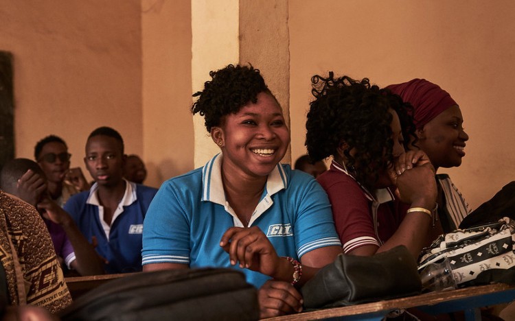 Aminata Sonogo in school