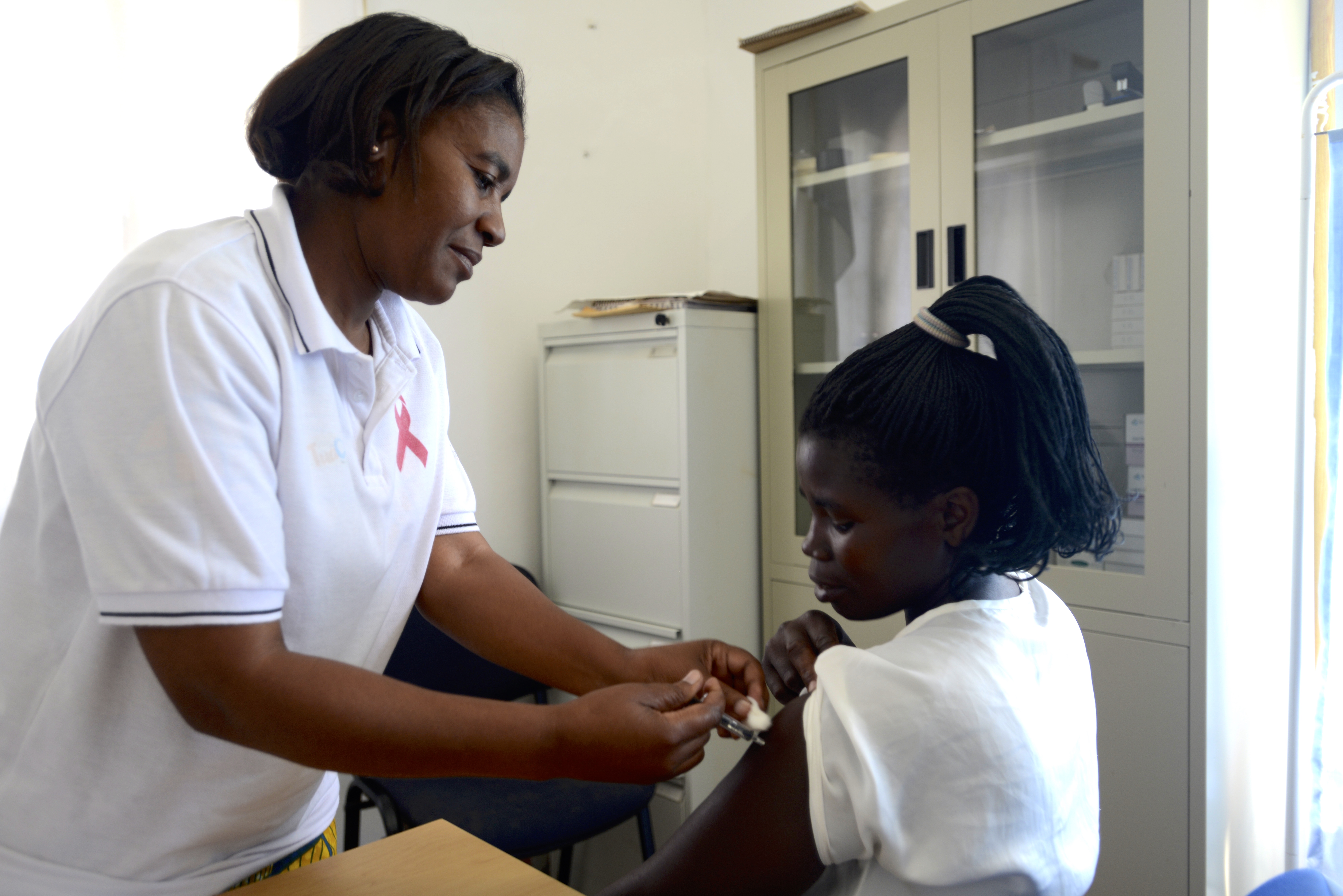 a client received a jab
