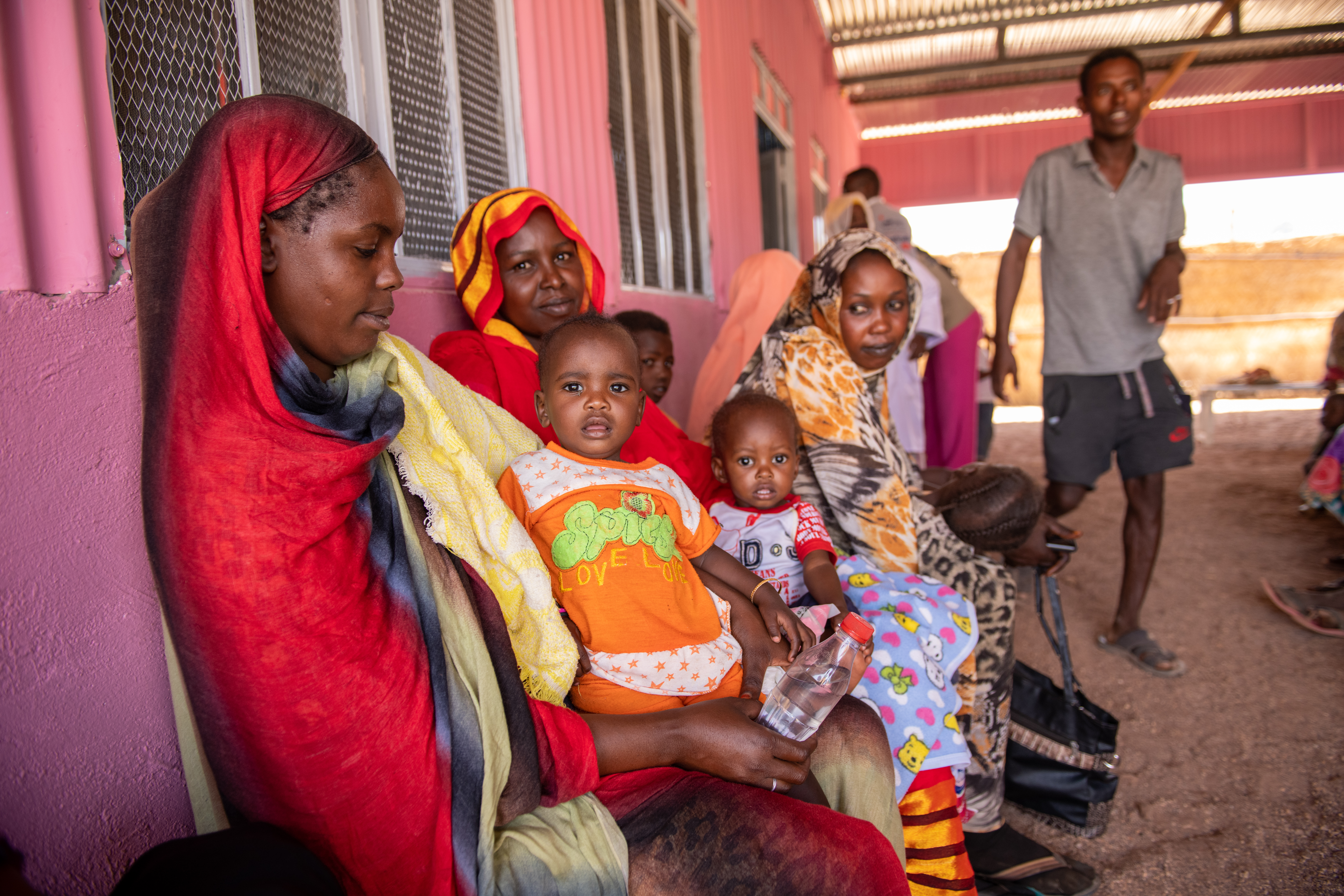 Many Women with their children attend the clinic for sexual and reproductive services, treatment and advice. . 