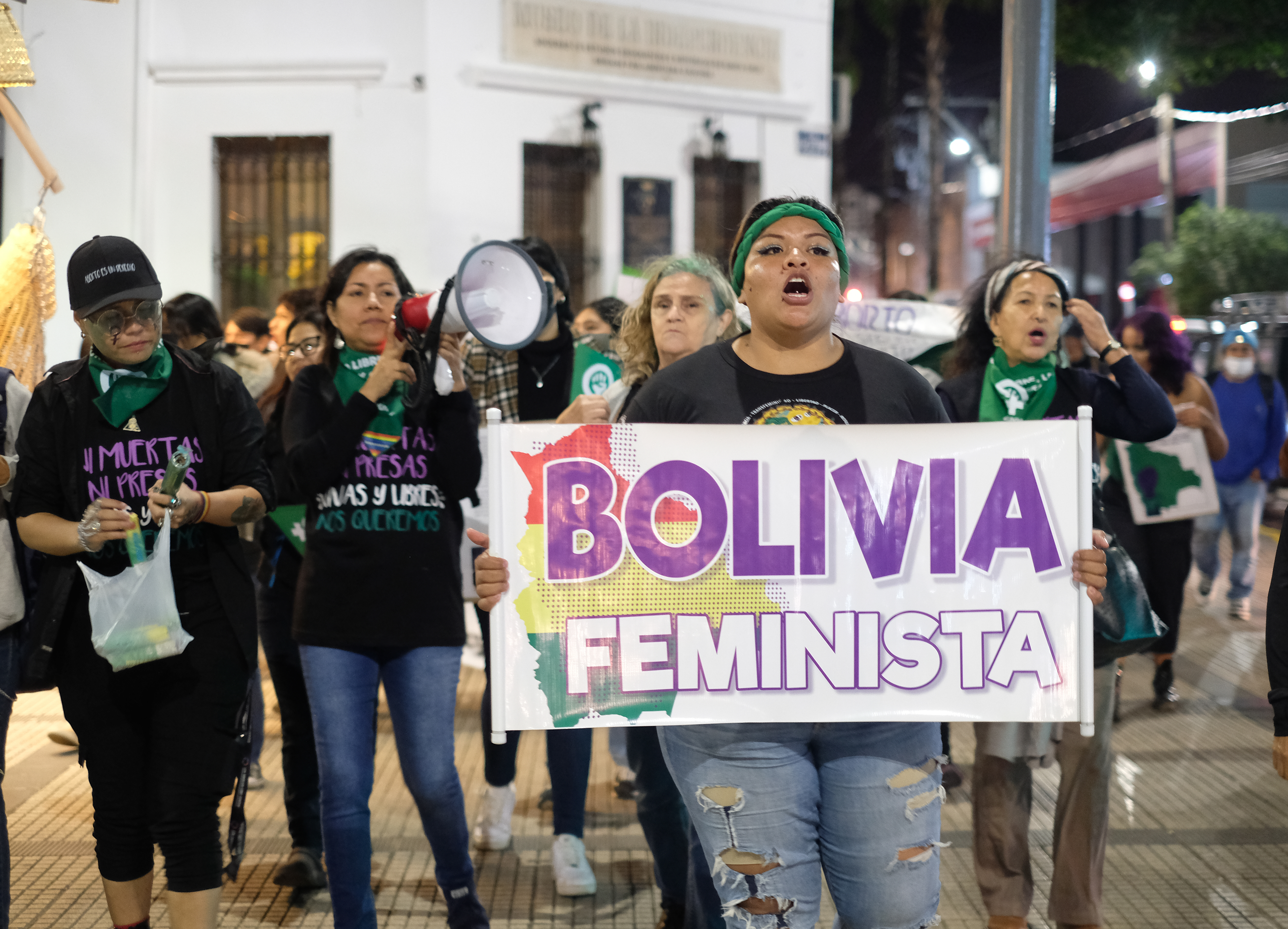 Feminist demonstration in Bolivia