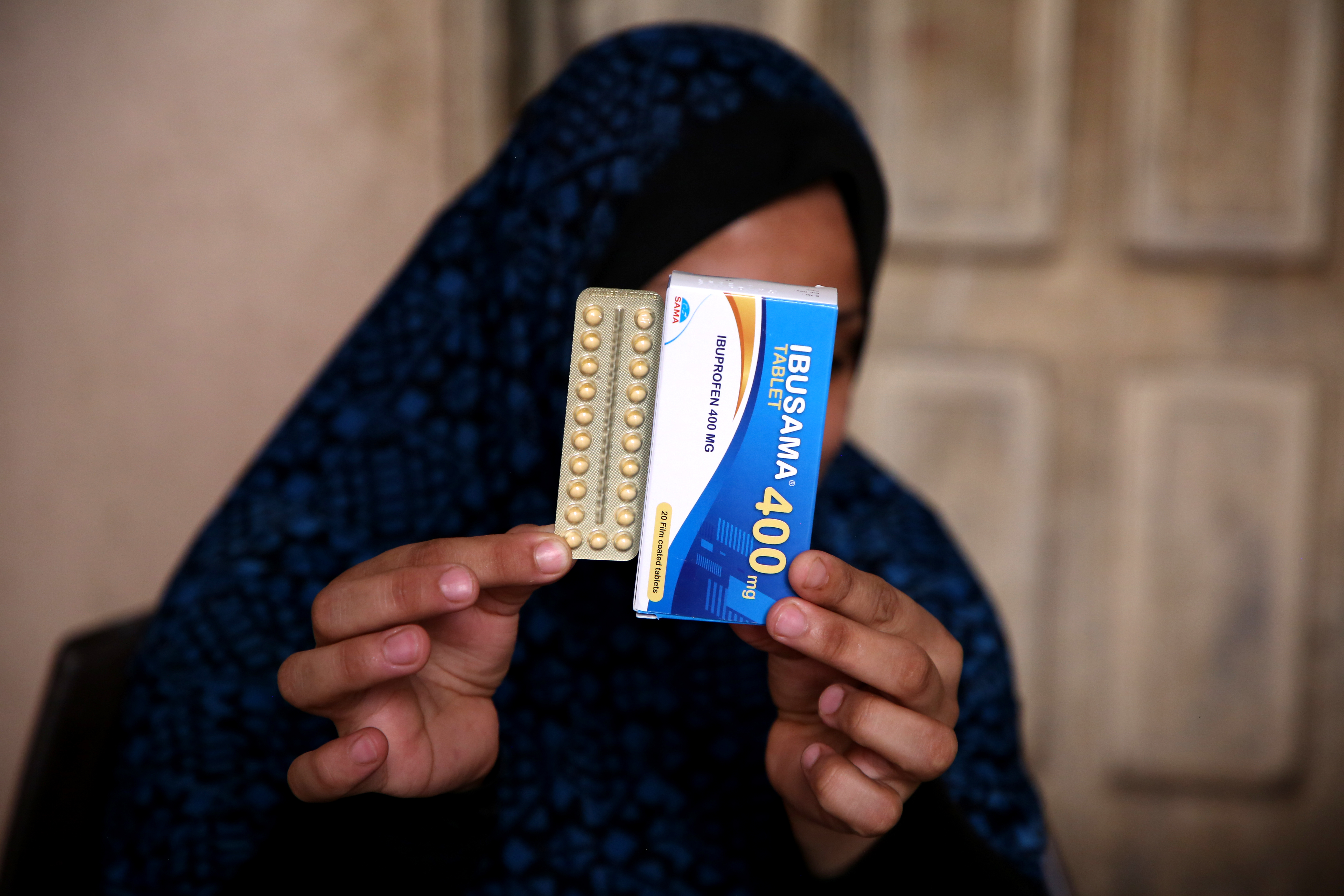 Woman with contraceptive pill