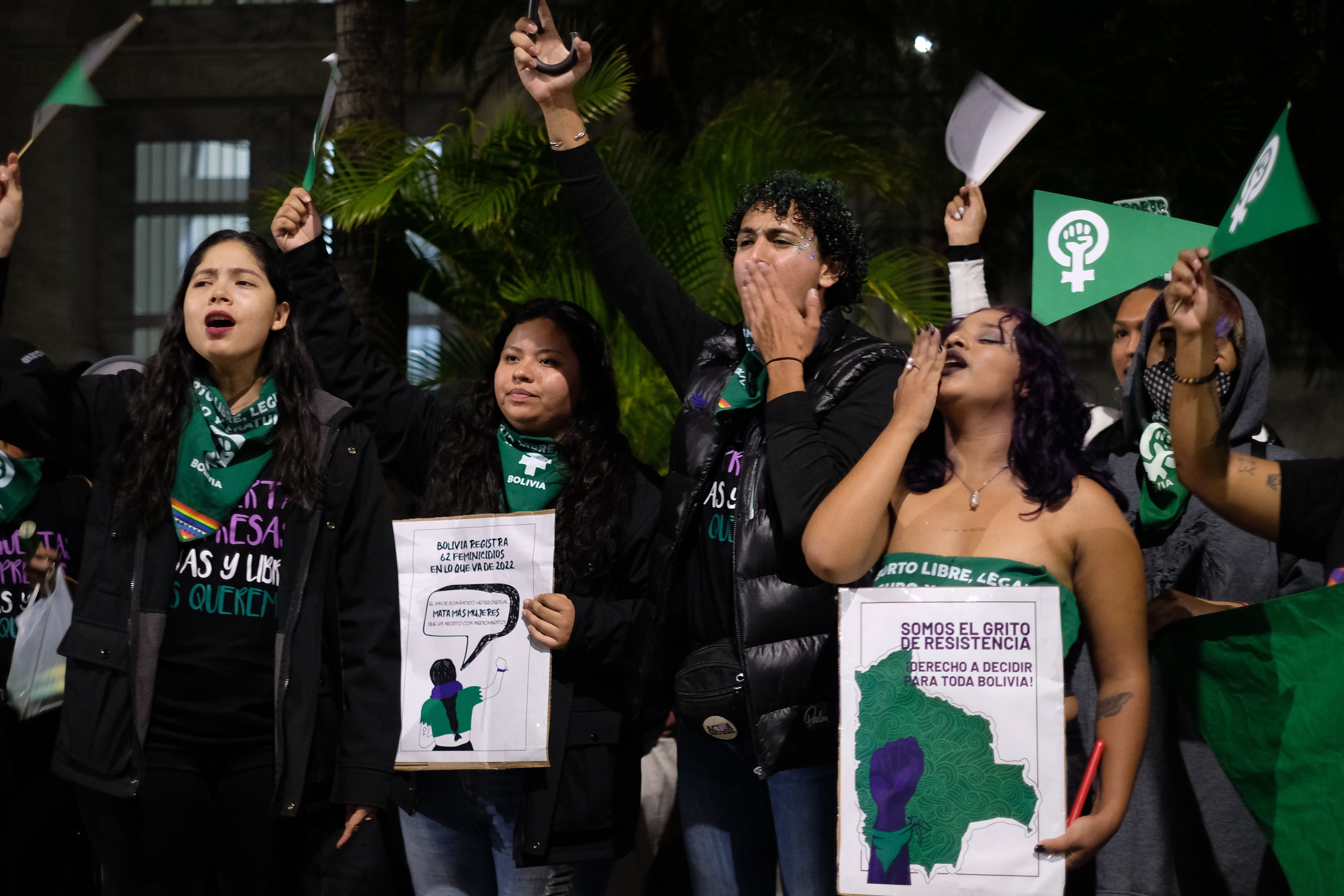 Abortion demonstration in Bolivia