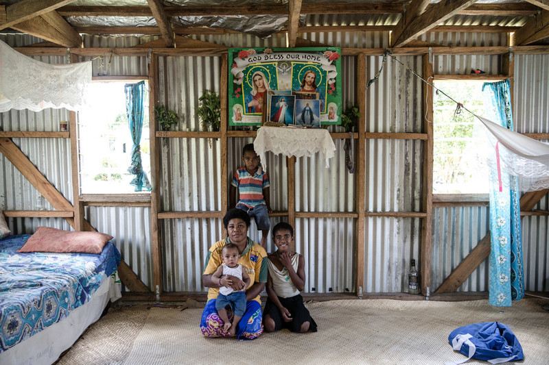 Mother and her three children.