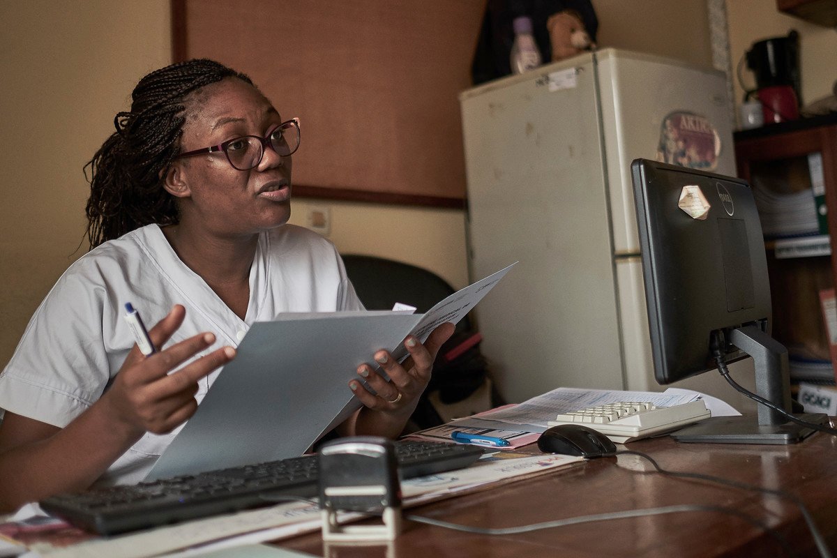 Aline a midwife from Cameroon