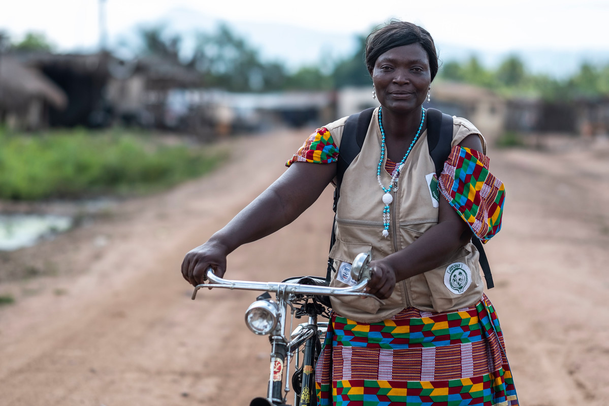 Community health worker, Abla Abassa visits women in rural communities to discuss their family planning option