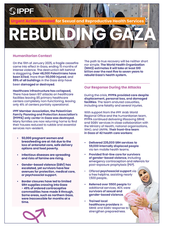 Gaza update and donor appeal document.