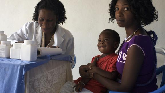 mother and child during a medical visit