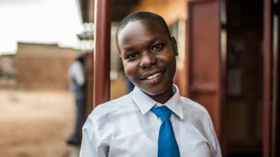 Female peer educator in a rural school in Uganda, IPPF