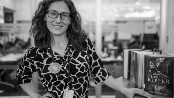 Female librarian