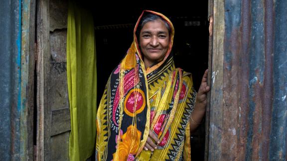 Auliya Khatun, 40, of Village Chandangatti, Union Daulatpur, at her home
