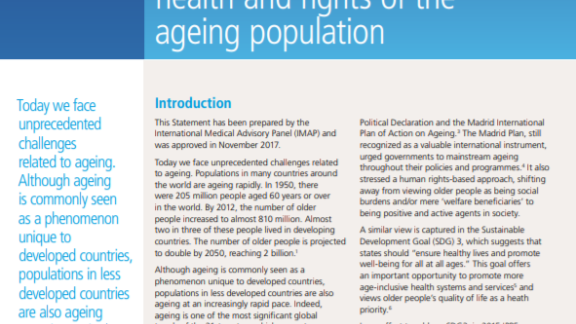 IMAP statement on SRHR of ageing 