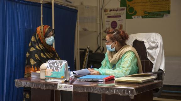 women at clinic receives contraception - Pakistan