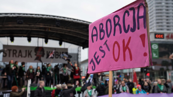 A protest sign in favour of abortion rights