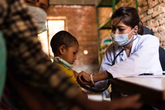 Nepal earthquake doctor with baby